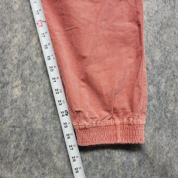 Anthropologie Kalea Trouser Jogger Womens Large Rose Pleated Corduroy High Rise - Picture 13 of 14